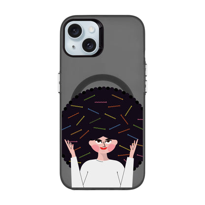 TANGLES OF HAPPINESS-iPhone 15 Plus Hold Kılıf MagSafe Özellikli