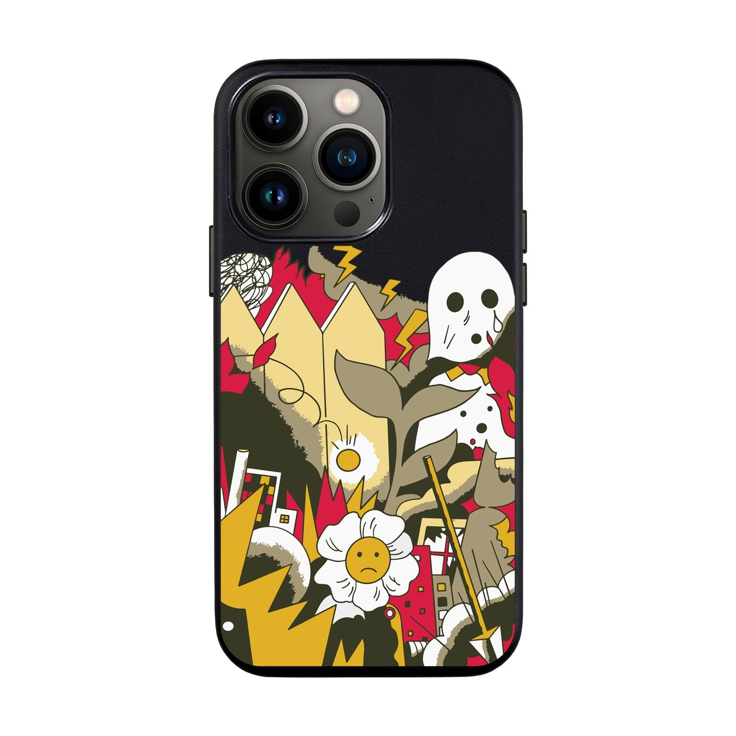 EVERYTHING IS BURNING-iPhone 13 Pro Leather Kılıf