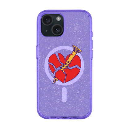 BROKEN HEART-iPhone 14 Plus Shiny Kılıf MagSafe Özellikli