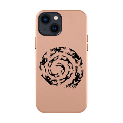 SWIRLING FROG-iPhone 14 Leather Kılıf