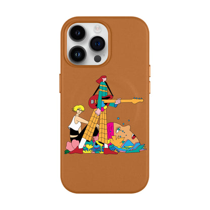 HER BAND-iPhone 14 Pro Max Leather Kılıf MagSafe Özellikli