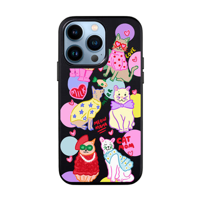 CAT MOM-iPhone 13 Pro Max Leather Kılıf