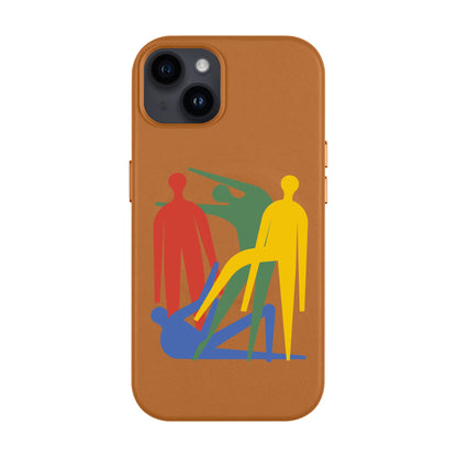 MANBOS-iPhone 14 Plus Leather Kılıf MagSafe Özellikli