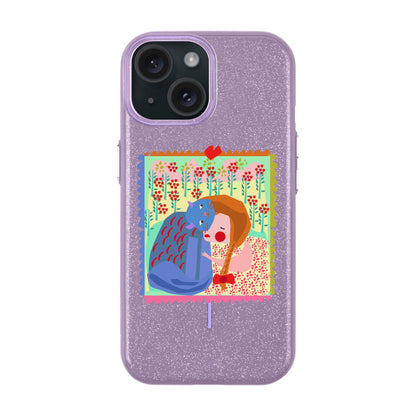 KEDİ POSTA PULU-iPhone 15 Plus Radiant Kılıf MagSafe Özellikli