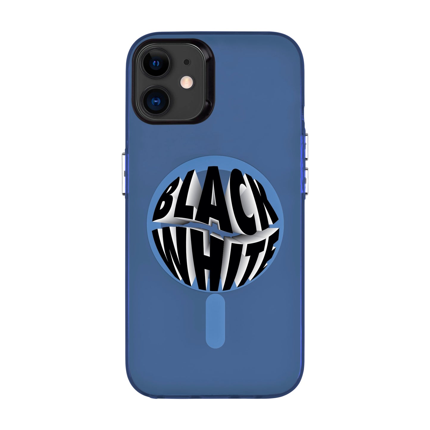 BLACK WHITE-iPhone 11 Hold Kılıf MagSafe Özellikli