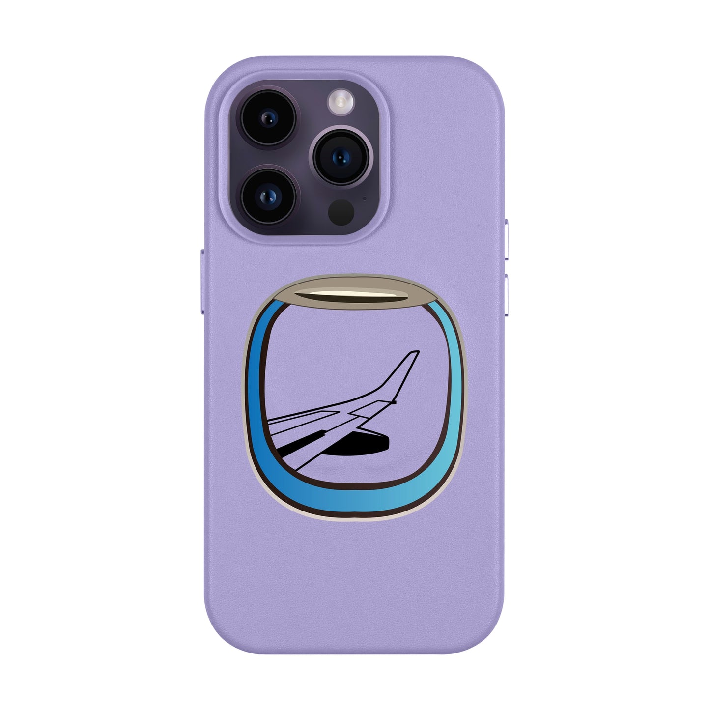AIRCRAFT WINDOW-iPhone 14 Pro Leather Kılıf MagSafe Özellikli