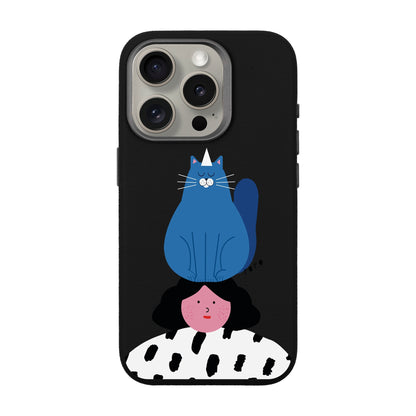 NAUGHTY CAT-iPhone 15 Pro Leather Premium Kılıf MagSafe Özellikli