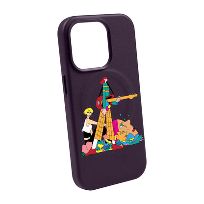 HER BAND-iPhone 14 Pro Max Leather Kılıf MagSafe Özellikli