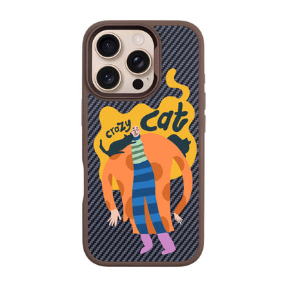 CRAZY CAT-iPhone 16 Pro Plaid Kılıf MagSafe Özellikli