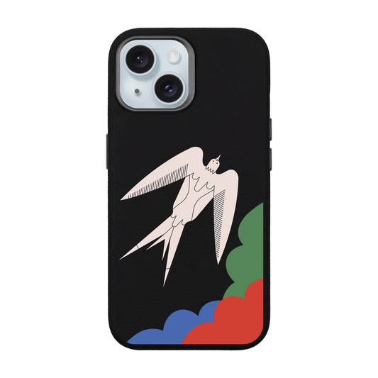 L’OISEAU LIBRE-iPhone 15 Leather Premium Kılıf MagSafe Özellikli