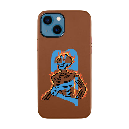 HOT HUMAN KİŞİSELLEŞTİRİLMİŞ-iPhone 13 Leather Kılıf