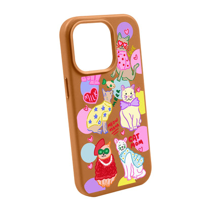 CAT MOM-iPhone 14 Pro Max Leather Kılıf MagSafe Özellikli