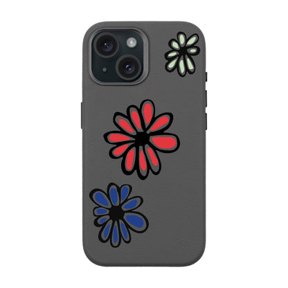 FLORIST-iPhone 15 Leather Premium Kılıf MagSafe Özellikli