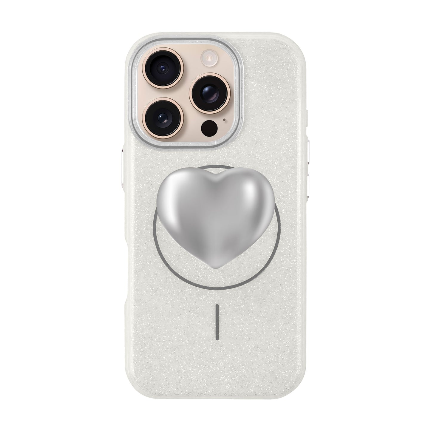 SILVER HEART-iPhone 16 Pro Radiant Kılıf MagSafe Özellikli
