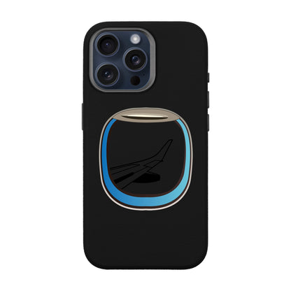 AIRCRAFT WINDOW-iPhone 15 Pro Max Leather Premium Kılıf MagSafe Özellikli