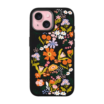 FLOWER-iPhone 15 Leather Premium Kılıf MagSafe Özellikli