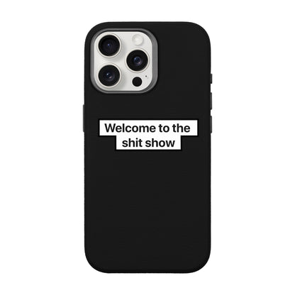 WELCOME-iPhone 15 Pro Max Leather Premium Kılıf MagSafe Özellikli