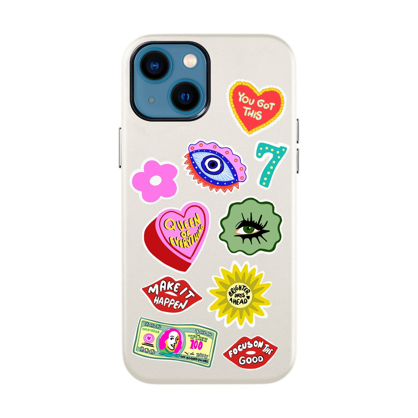 HM STICKERS-iPhone 13 Mini Leather Kılıf