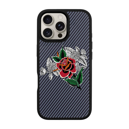 DRY ROSE-iPhone 16 Pro Max Plaid Kılıf MagSafe Özellikli