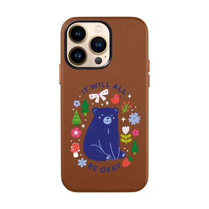 BE OKAY-iPhone 14 Leather Kılıf
