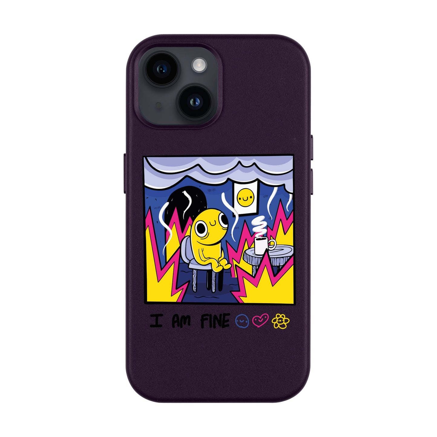 I AM FINE-Leather Kılıf MagSafe Özellikli - iPhone 14