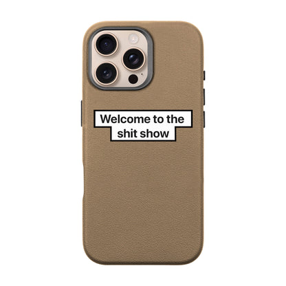 WELCOME-iPhone 16 Pro Max Leather Premium Kılıf MagSafe Özellikli