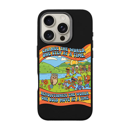 CHANGE THE WORLD-iPhone 16 Pro Leather Premium Kılıf MagSafe Özellikli