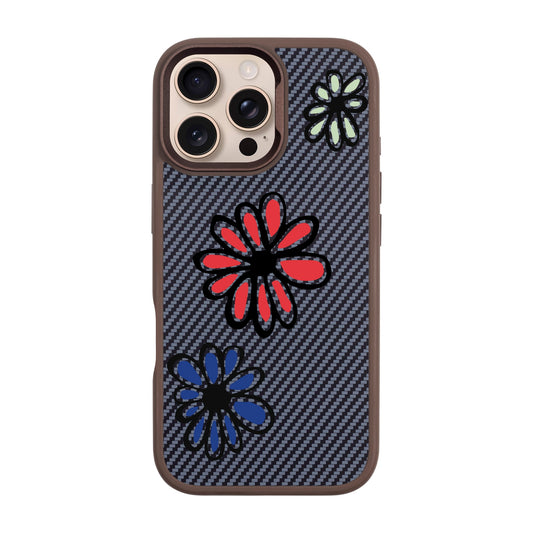 FLORIST-iPhone 16 Pro Max Plaid Kılıf MagSafe Özellikli