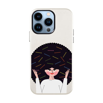 TANGLES OF HAPPINESS-iPhone 13 Pro Max Leather Kılıf