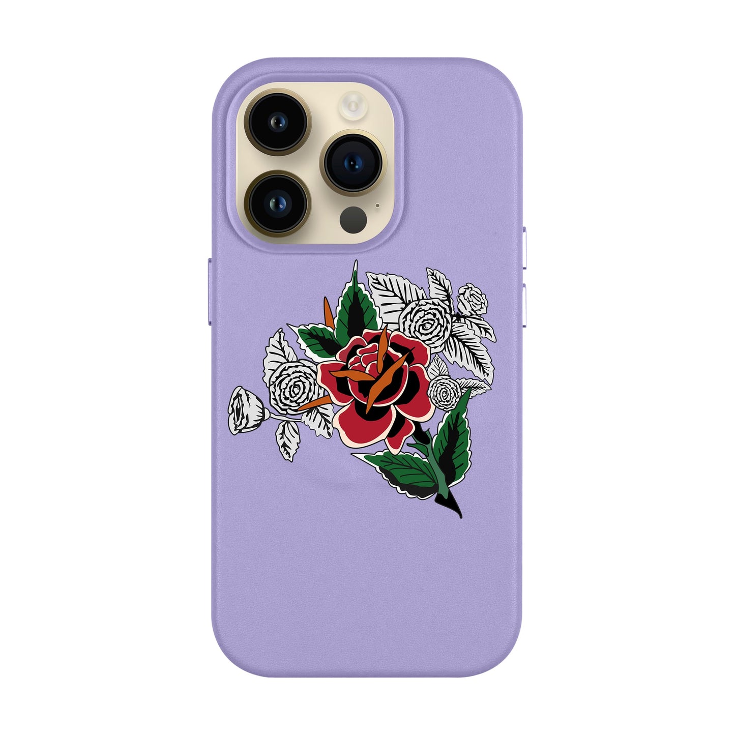 DRY ROSE-Leather Kılıf MagSafe Özellikli - iPhone 14 Pro