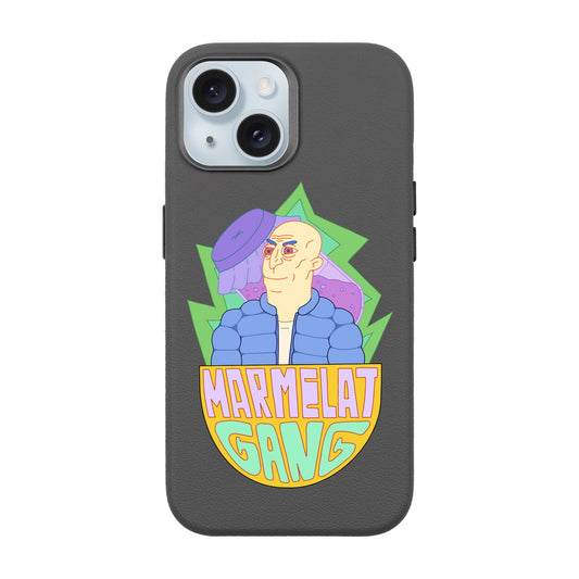 MARMELAT GANG-iPhone 15 Leather Premium Kılıf MagSafe Özellikli