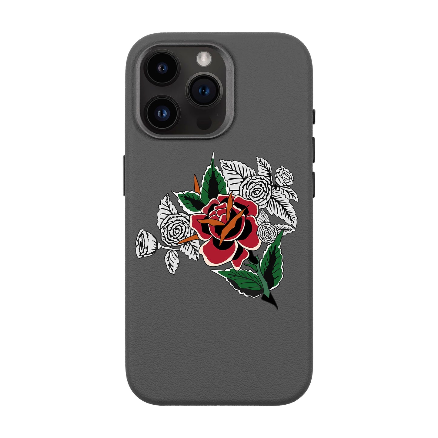 DRY ROSE-iPhone 14 Pro Max Leather Premium Kılıf MagSafe Özellikli