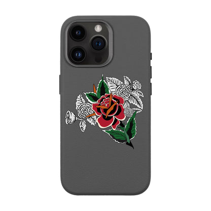 DRY ROSE-iPhone 14 Pro Max Leather Premium Kılıf MagSafe Özellikli