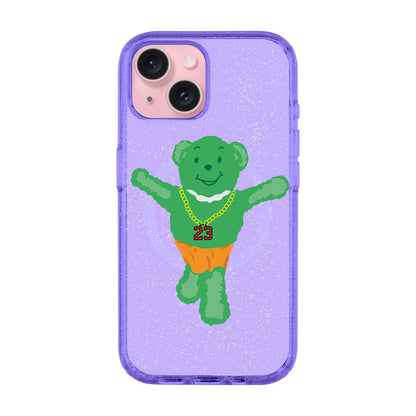 GREEN BEAR-iPhone 15 Plus Shiny Kılıf MagSafe Özellikli