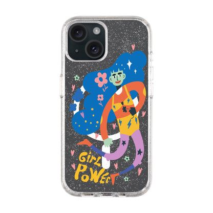 GIRL POWER-iPhone 15 Plus Shiny Kılıf MagSafe Özellikli