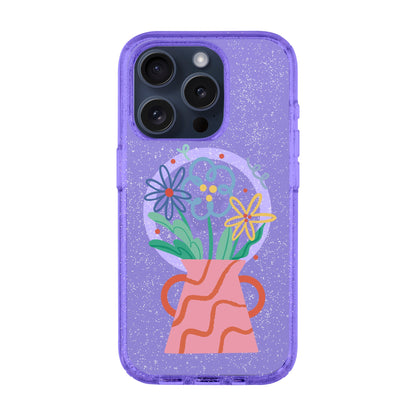 PINK VASE-iPhone 15 Pro Shiny Kılıf MagSafe Özellikli