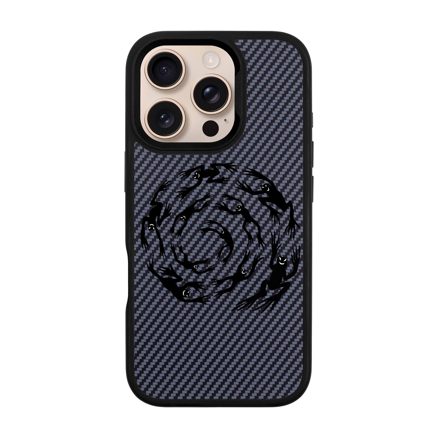 SWIRLING FROGS-iPhone 16 Pro Plaid Kılıf MagSafe Özellikli