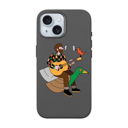 BIRDS OF A FEATHER-iPhone 15 Leather Premium Kılıf MagSafe Özellikli