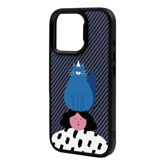 NAUGHTY CAT-iPhone 16 Pro Max Plaid Kılıf MagSafe Özellikli
