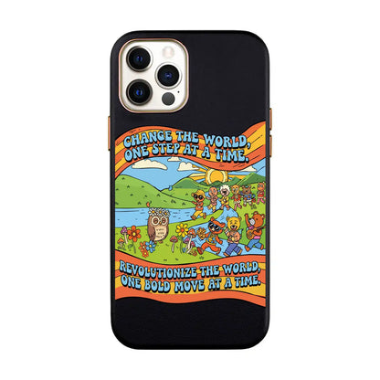 CHANGE THE WORLD-iPhone 7 Plus / 8 Plus Leather Kılıf