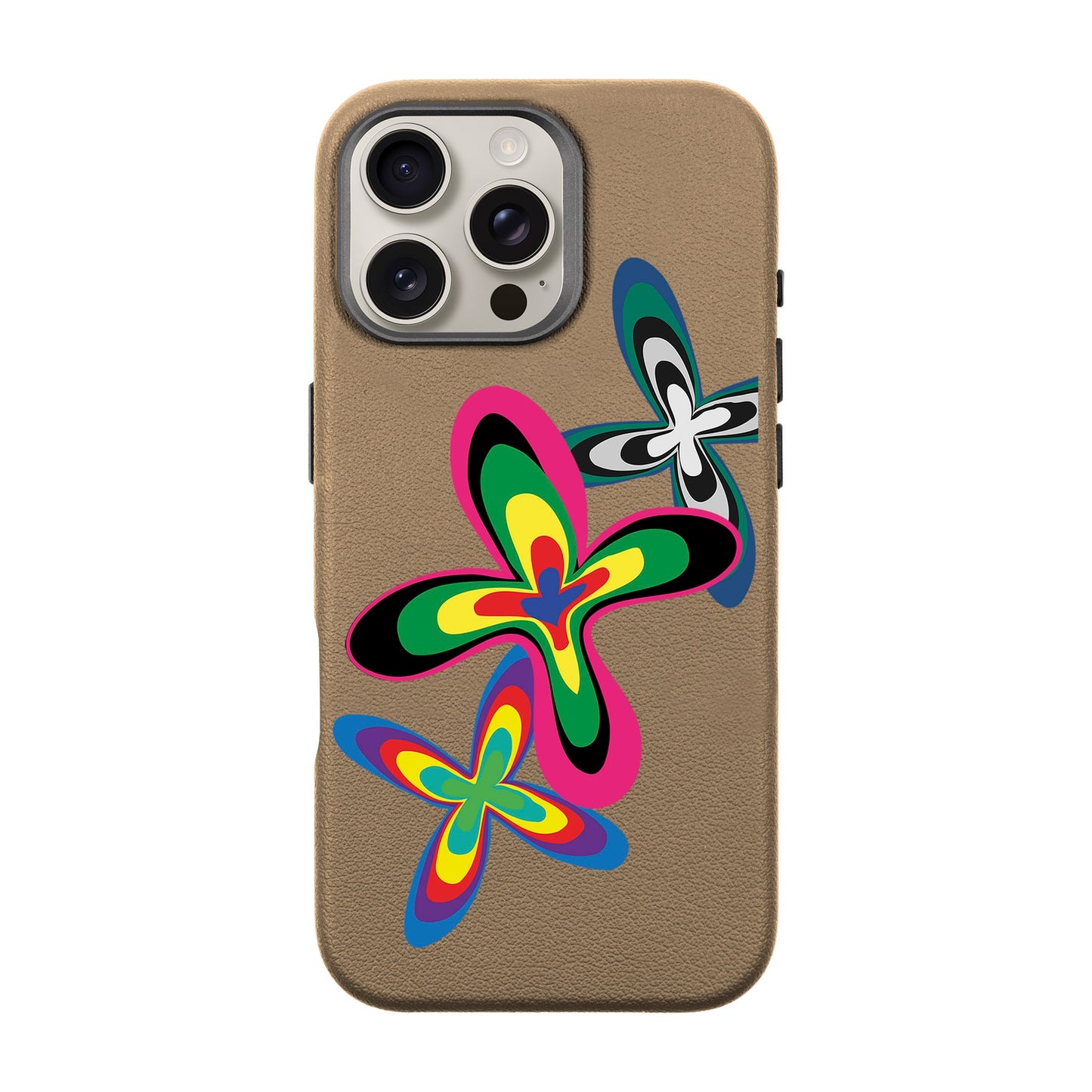 COLOR FLOWER-iPhone 16 Pro Max Leather Premium Kılıf MagSafe Özellikli