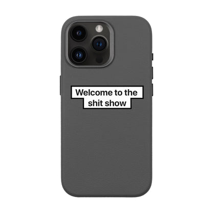 WELCOME-iPhone 14 Pro Max Leather Premium Kılıf MagSafe Özellikli