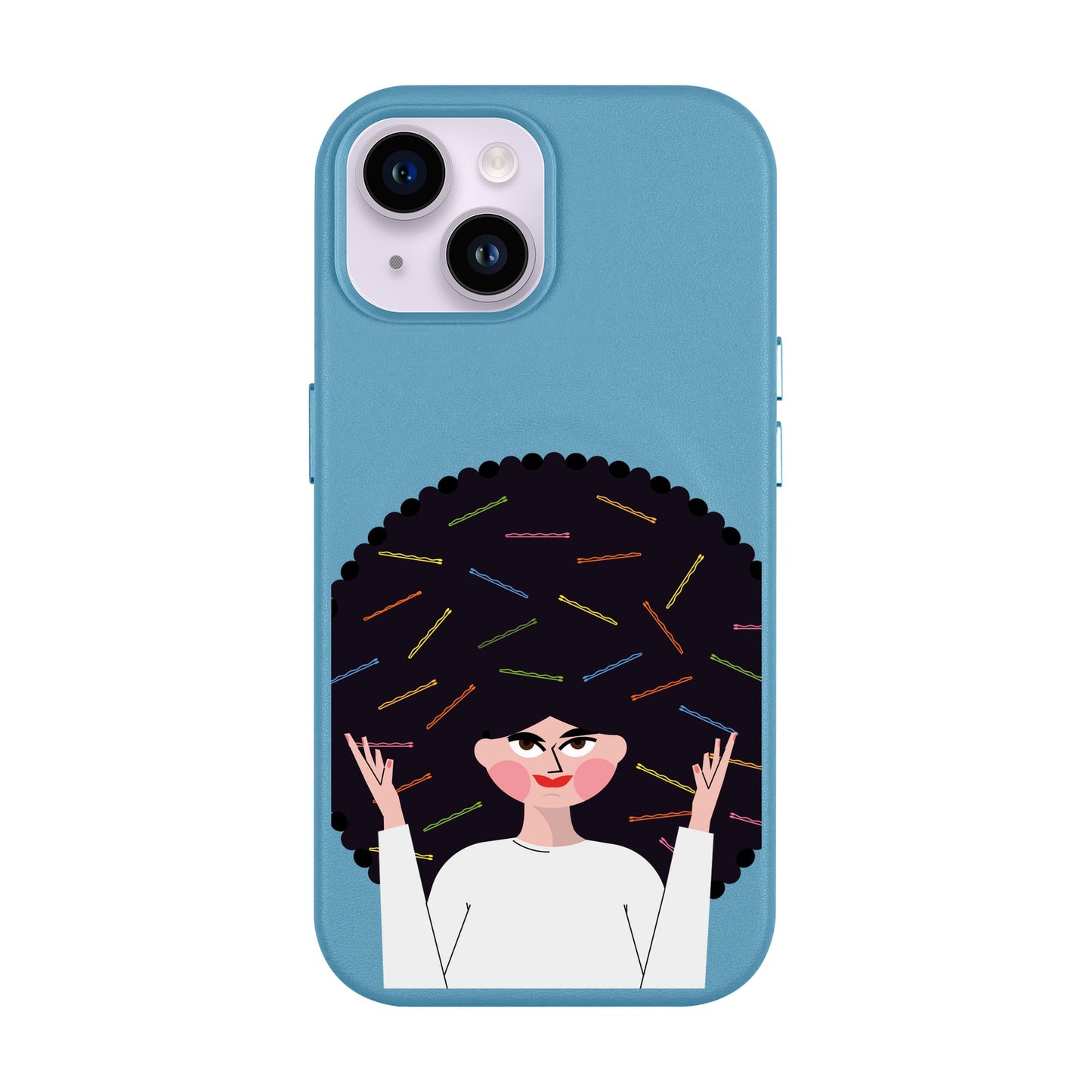 TANGLES OF HAPPINESS-Leather Kılıf MagSafe Özellikli - iPhone 13