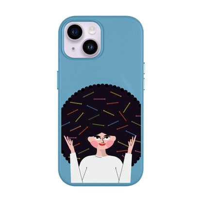 TANGLES OF HAPPINESS-Leather Kılıf MagSafe Özellikli - iPhone 13