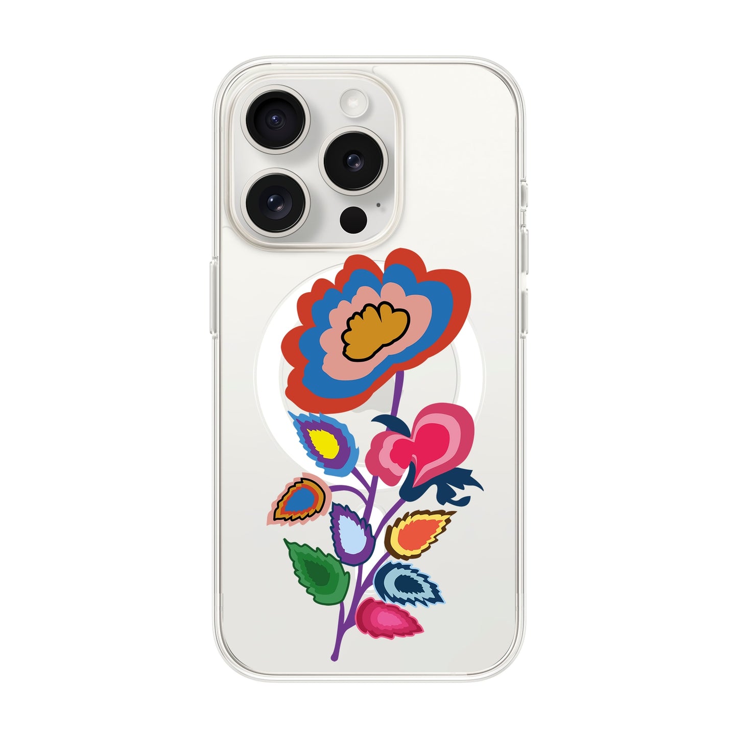 KNITTED FLOWER-Solid Kılıf MagSafe Özellikli - iPhone 15 Pro