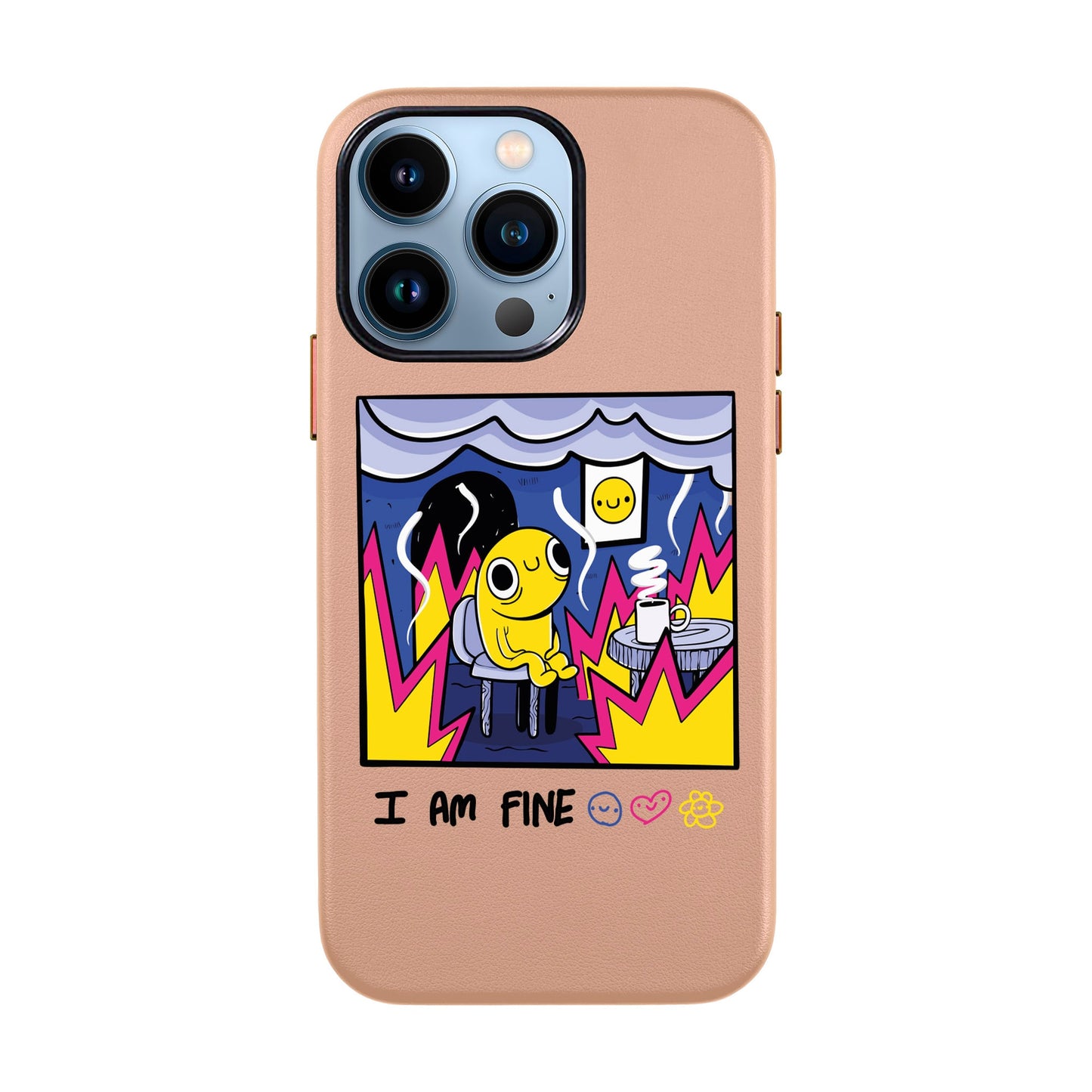 I AM FINE-iPhone 13 Pro Leather Kılıf