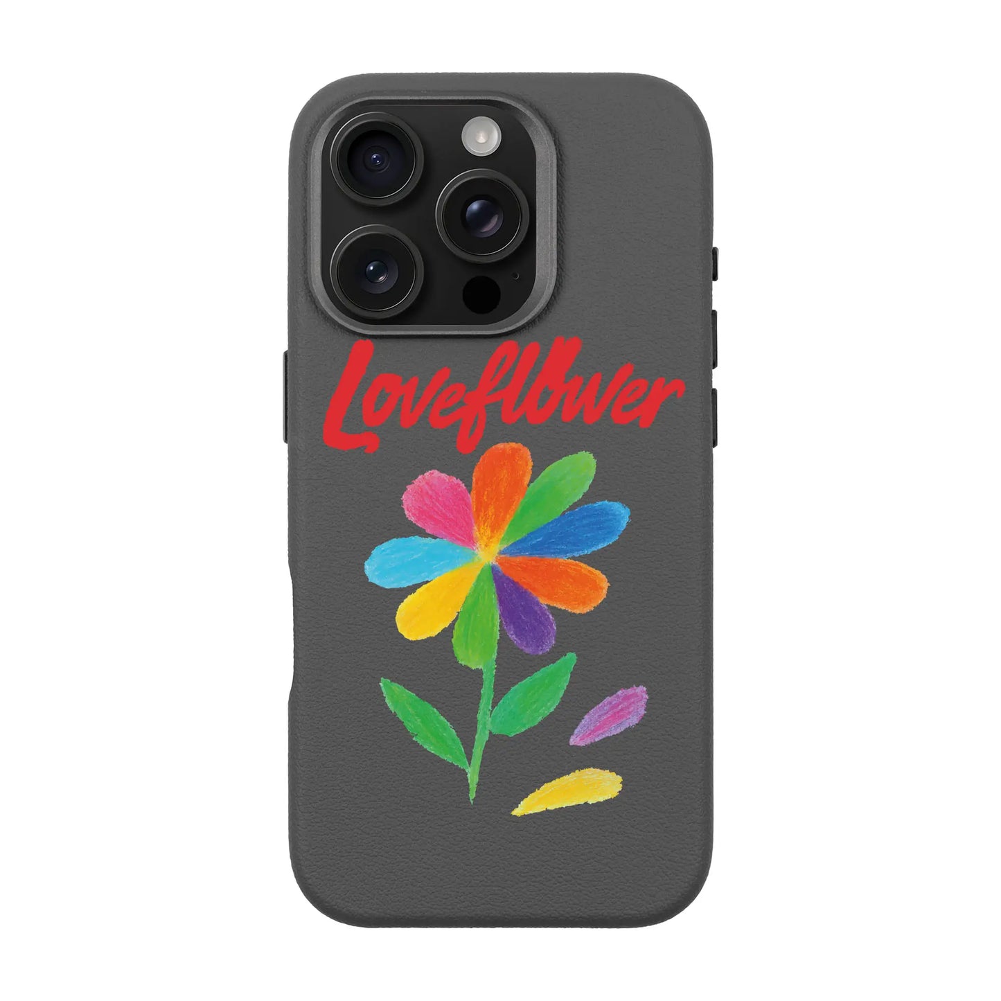 LOVE FLOWER-iPhone 16 Pro Leather Premium Kılıf MagSafe Özellikli