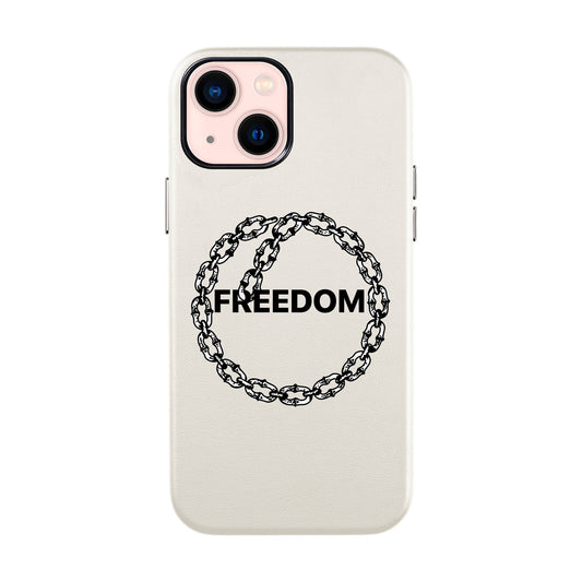FREEDOM-iPhone 14 Leather Kılıf