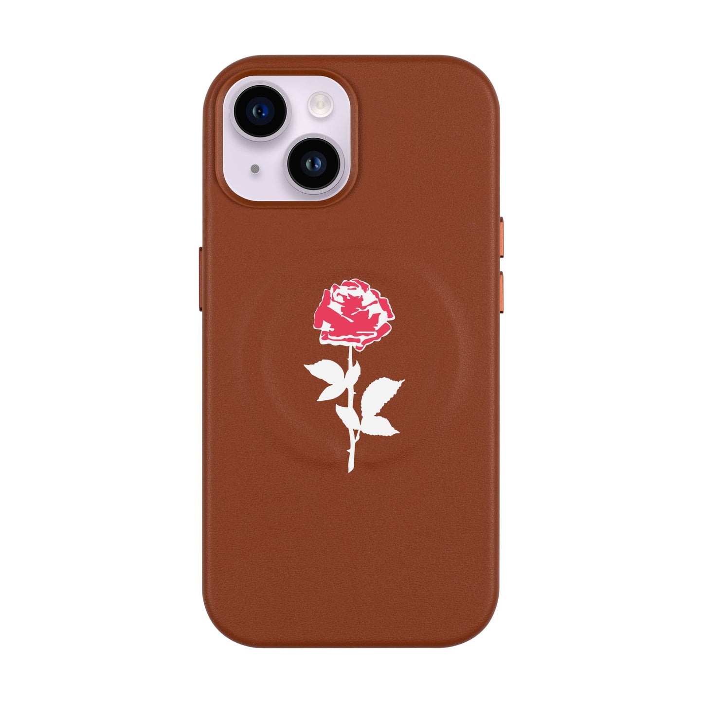 NATUREL ROSE-Leather Kılıf MagSafe Özellikli - iPhone 13