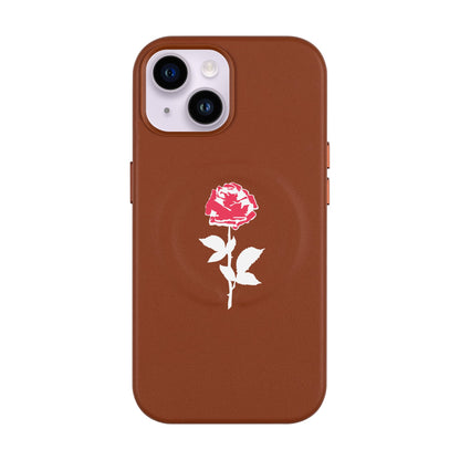 NATUREL ROSE-Leather Kılıf MagSafe Özellikli - iPhone 13